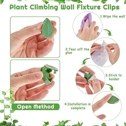 Plant Fixture Clips 10pcs Plant Climbing Wall Clips Acrylic Adhesive Stickers for Indoor/outdoor