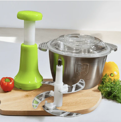 BazaarBee® Stainless Steel push Chopper - 2 Liter