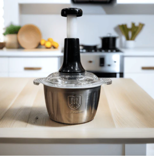 BazaarBee® Stainless Steel push Chopper - 2 Liter
