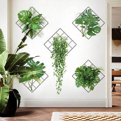 BazaarBee® 3d Green Plant Wall Sticker (6Pcs)