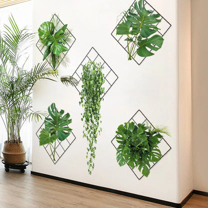 BazaarBee® 3d Green Plant Wall Sticker (6Pcs)