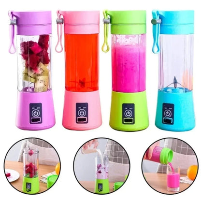 BazaarBee® 6 Blade Mini Portable USB Rechargeable Juicer Blender