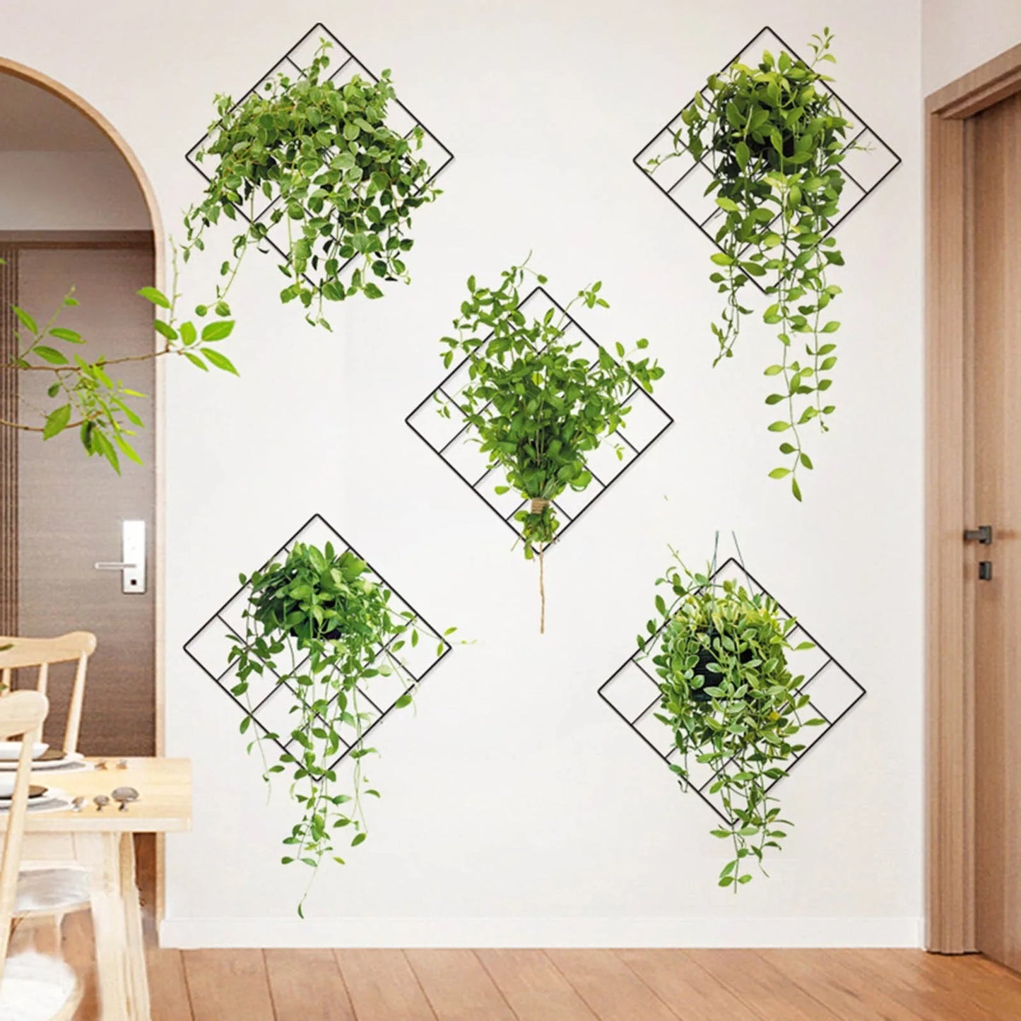 BazaarBee® 3d Green Plant Wall Sticker (6Pcs)