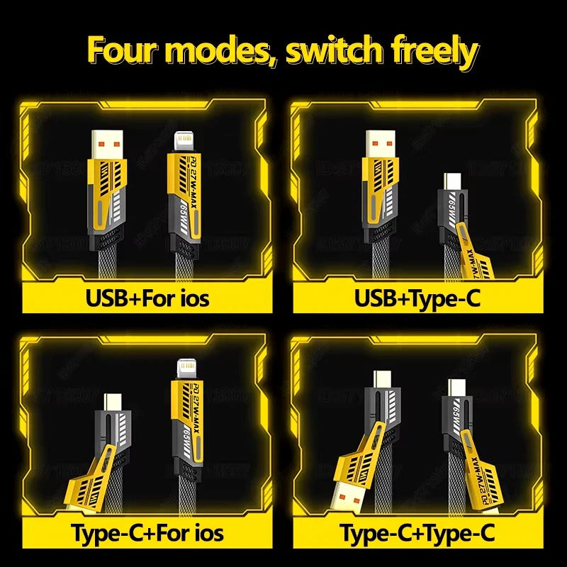 BazaarBee® 4 in 1 Fast Charging USB Cable